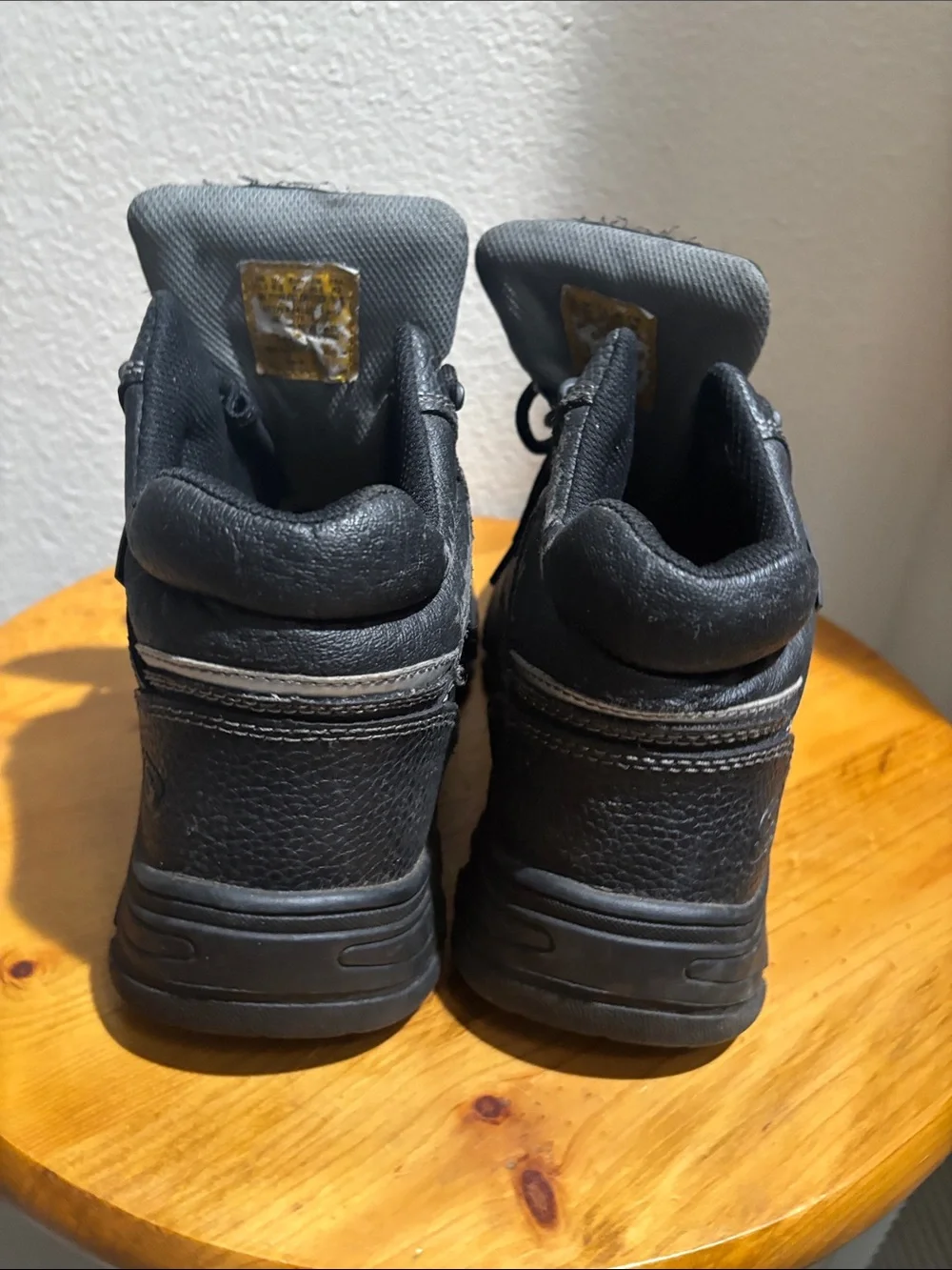 Skechers Men’s Black High-Top Work Boots with Memory Foam 10.5